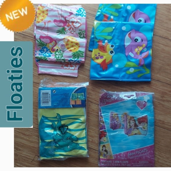 New 4 pairs of swim floaties, arm bands - Picture 1 of 3